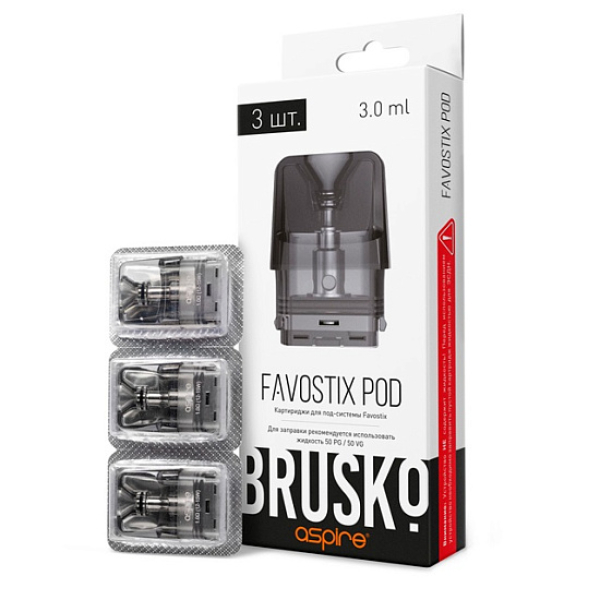 Сменный Картридж Brusko Favostix 0.6 Ом, Упак. 3 Шт в Ростове-на-Дону