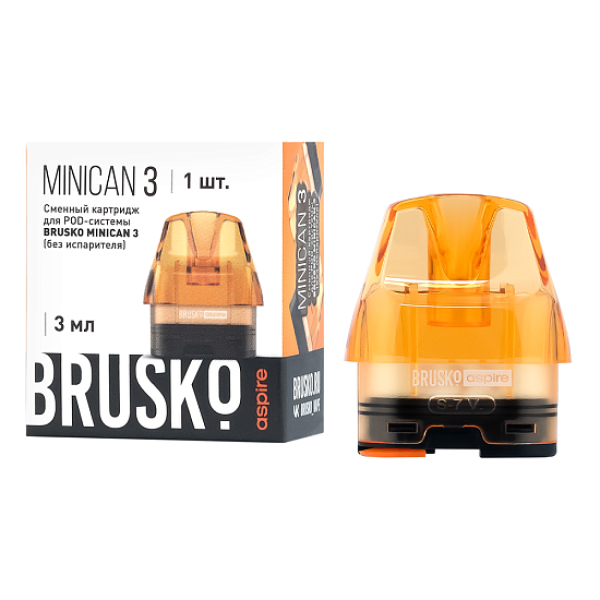 Сменный Картридж Brusko Minican 3, (Оранжевый), 3 Мл, Упак. 1 Шт в Ростове-на-Дону