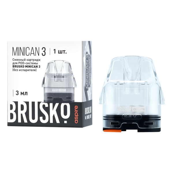 Сменный Картридж Brusko Minican 3, (Прозрачный), 3 Мл, Упак. 1 Шт в Ростове-на-Дону