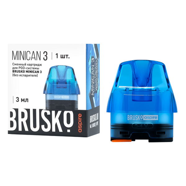 Сменный Картридж Brusko Minican 3, (Синий), 3 Мл, Упак. 1 Шт в Ростове-на-Дону