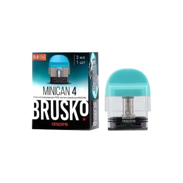 Сменный Картридж Brusko Minican 4 (3Мл) 0,8 Ом, Упак. 1 Шт голубой в Ростове-на-Дону
