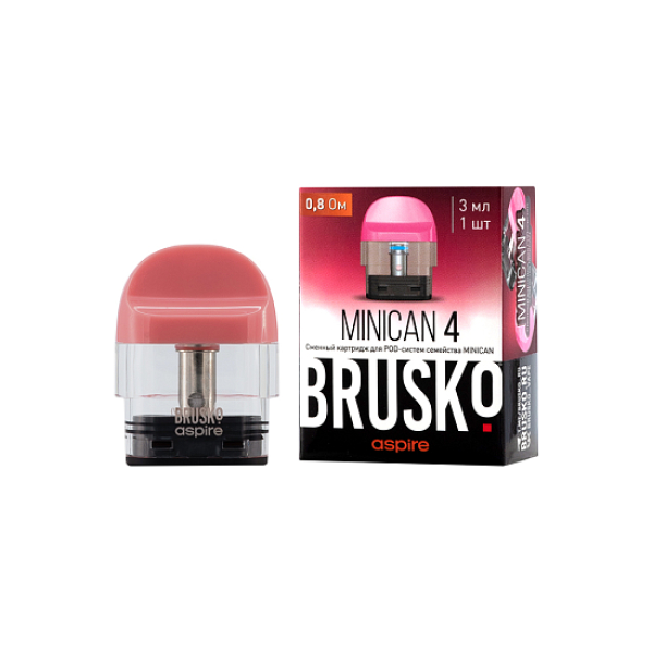 Сменный Картридж Brusko Minican 4 (3Мл) 0,8 Ом, Упак. 1 Шт розовый в Ростове-на-Дону