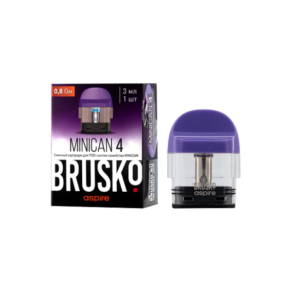Сменный Картридж Brusko Minican 4 (3Мл) 0,8 Ом, Упак. 1 Шт синий в Ростове-на-Дону