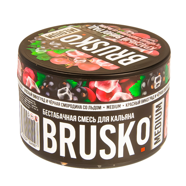 Смесь Brusko Medium Красный Виноград И Чёрная Смородина Со Льдом  250 гр в Ростове-на-Дону