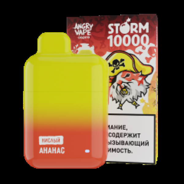 Электронка Angry Vape  Storm Ананас 10000 затяжек в Ростове-на-Дону