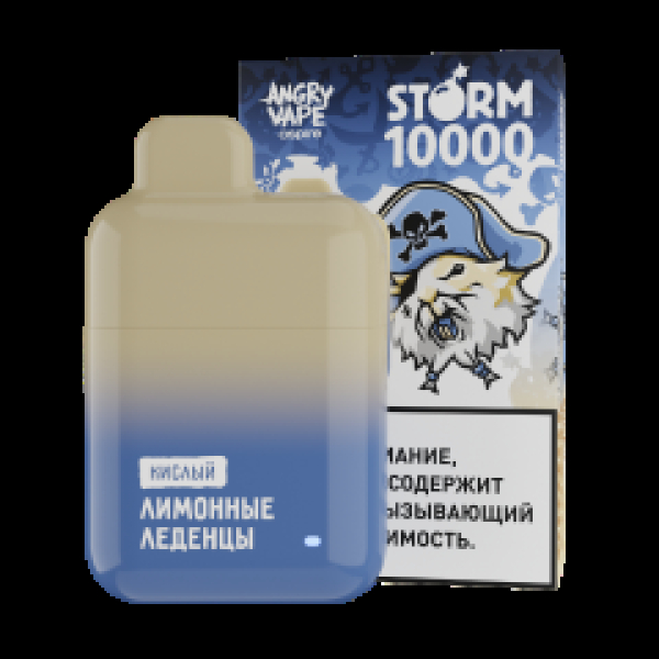 Электронка Angry Vape  Storm Лимонные Леденцы 10000 затяжек в Ростове-на-Дону