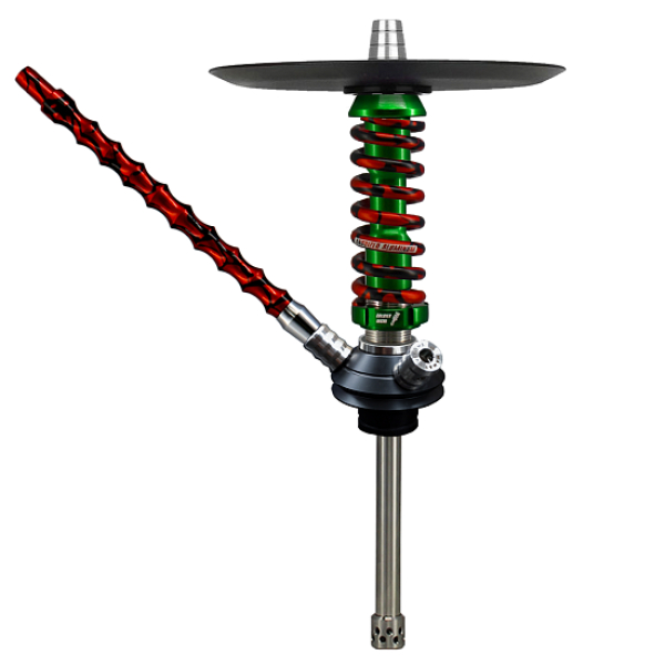 Кальян Mamay Customs Coilovers Micro Зеленый Красный Сплеш  в Ростове-на-Дону