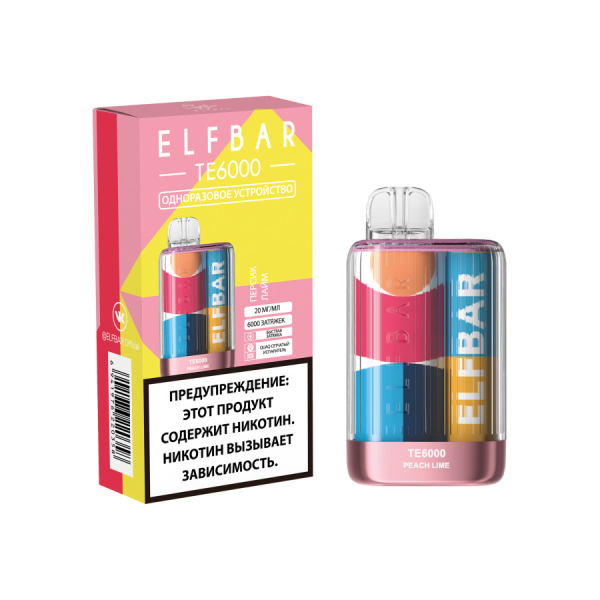 ЭСДН ELF BAR Te Персик Лайм 6000 затяжек в Ростове-на-Дону