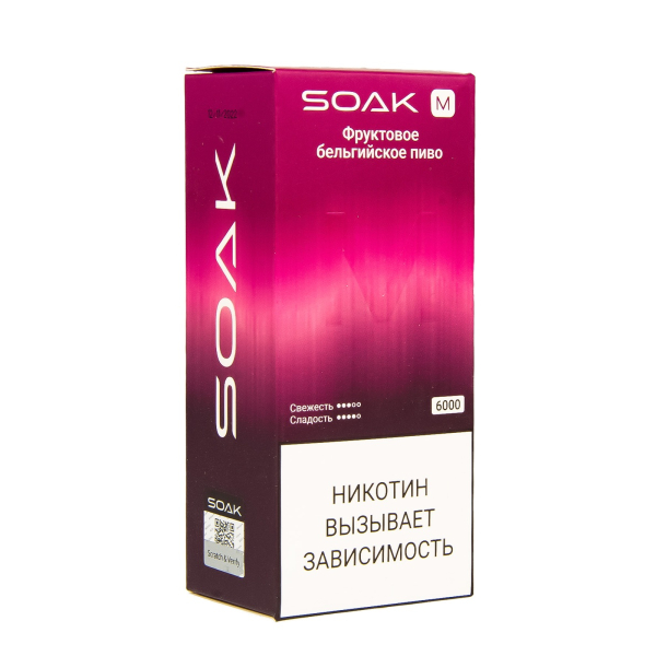 ЭСДН SOAK M Fruit Belgian Beer 6000 тяг в Ростове-на-Дону