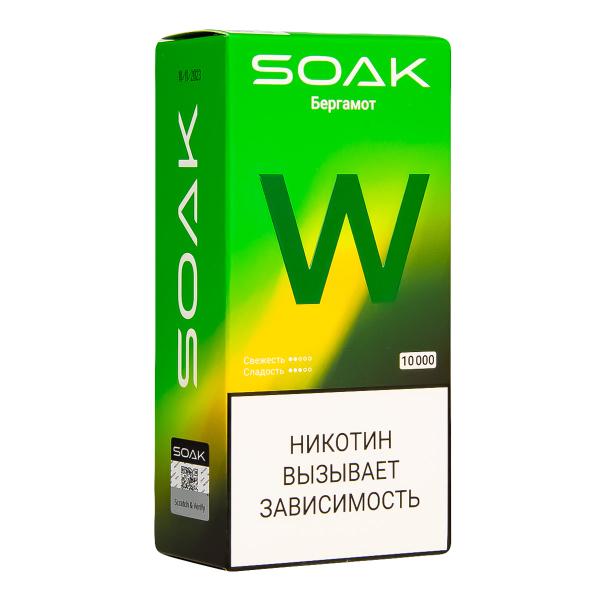 Электронная сигарета Soak W Бергамот 10000 в Ростове-на-Дону