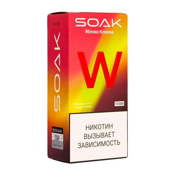 Электронная сигарета Soak W Яблоко Клюква 10000 в Ростове-на-Дону