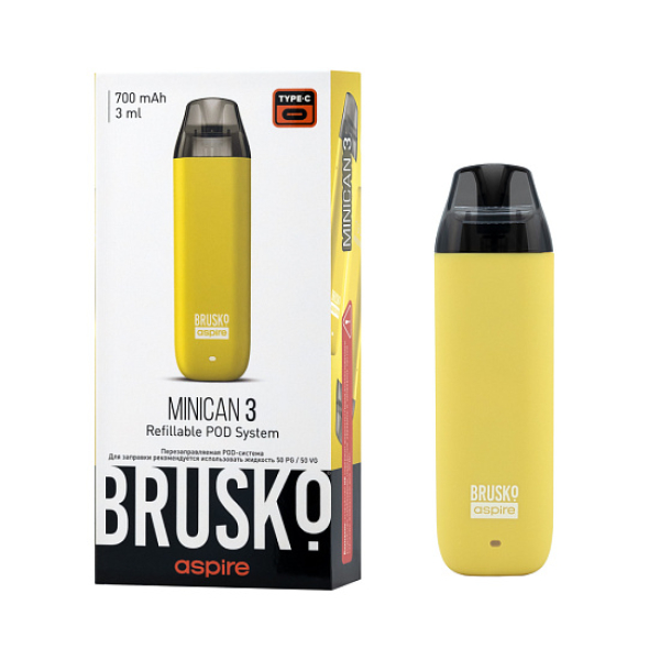 POD-система Brusko Minican 3 Жёлтый в Ростове-на-Дону