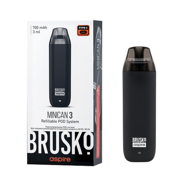 POD-система Brusko Minican 3 Чёрный в Ростове-на-Дону