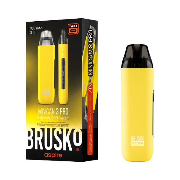 POD-система Brusko Minican 3 Pro желтый в Ростове-на-Дону