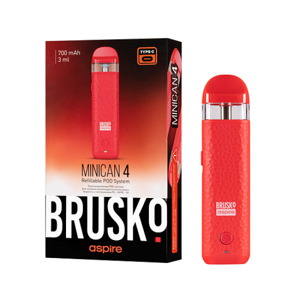 POD-система Brusko Minican 4 Красный в Ростове-на-Дону
