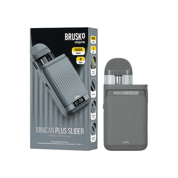 POD-система Brusko Minican Plus Slider Серый в Ростове-на-Дону