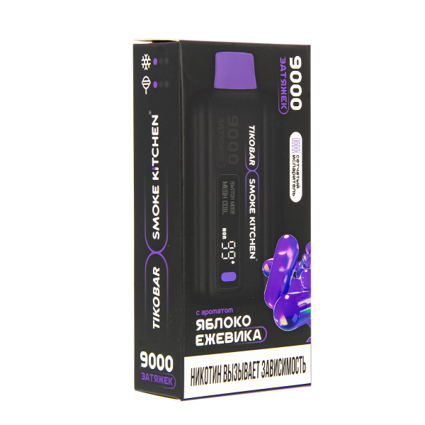 Электронка Tikobar X Smoke Kitchen Solo Яблоко Ежевика 9000 тяг в Ростове-на-Дону