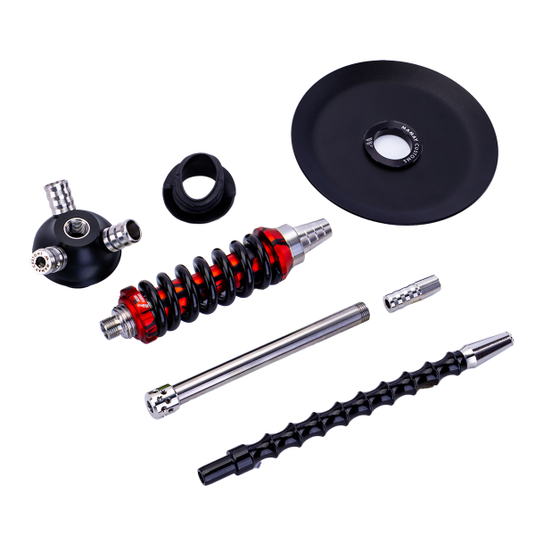 Кальян Mamay Customs Coilover Micro Чёрно Красный Сплеш в Ростове-на-Дону