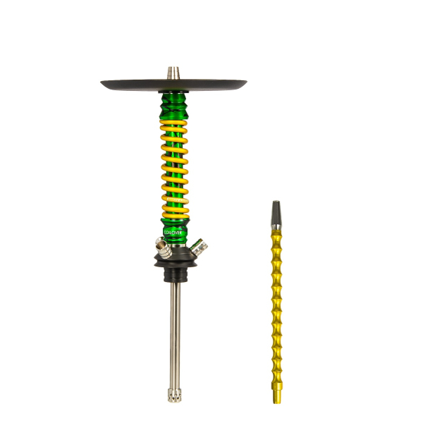 Кальян Mamay Customs Coilovers Mini Зелёный Сплеш Золотой в Ростове-на-Дону