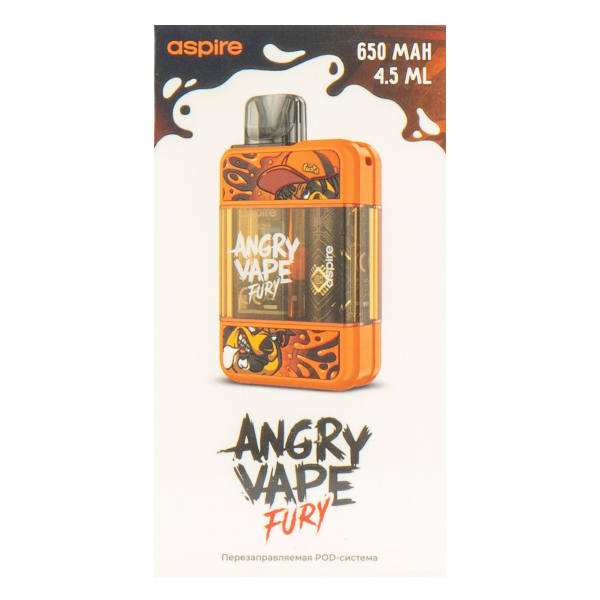 POD-система Brusko Angry Vape Fury 650 Mah Оранжевый в Ростове-на-Дону