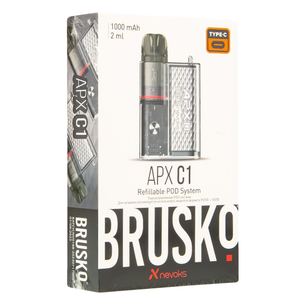 POD-система Brusko Apx C1 Серебристый Кристалл в Ростове-на-Дону