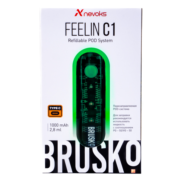 POD-система Brusko Feelin C1 Зеленый в Ростове-на-Дону