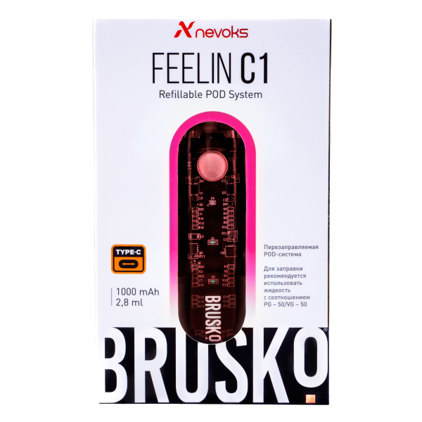 POD-система Brusko Feelin C1 Розовый в Ростове-на-Дону