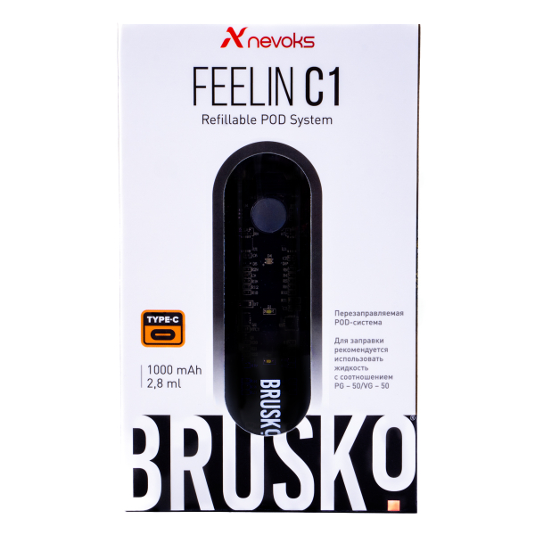 POD-система Brusko Feelin C1 Черный в Ростове-на-Дону