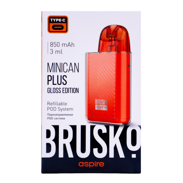 POD-система Brusko Minican Plus Gloss Edition Красный в Ростове-на-Дону
