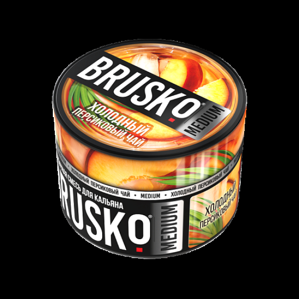 Бестабачная смесь Brusko Холодный Персиковый Чай Medium 50 грамм в Ростове-на-Дону