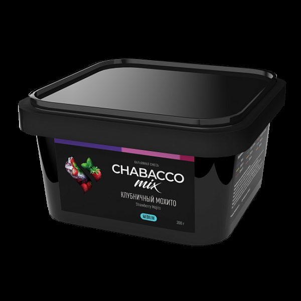 Бестабачная смесь Chabacco Mix Strawberry Mojito Клубничный Мохито  Medium 200 грамм в Ростове-на-Дону
