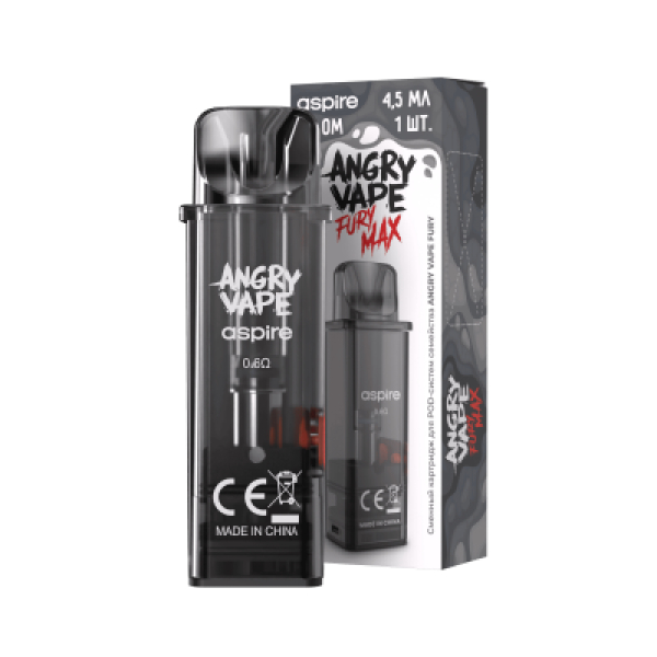 Картридж Angry Vape Fury Max Чёрный 45 мл 0.6 Ом ( 1 шт.) в Ростове-на-Дону