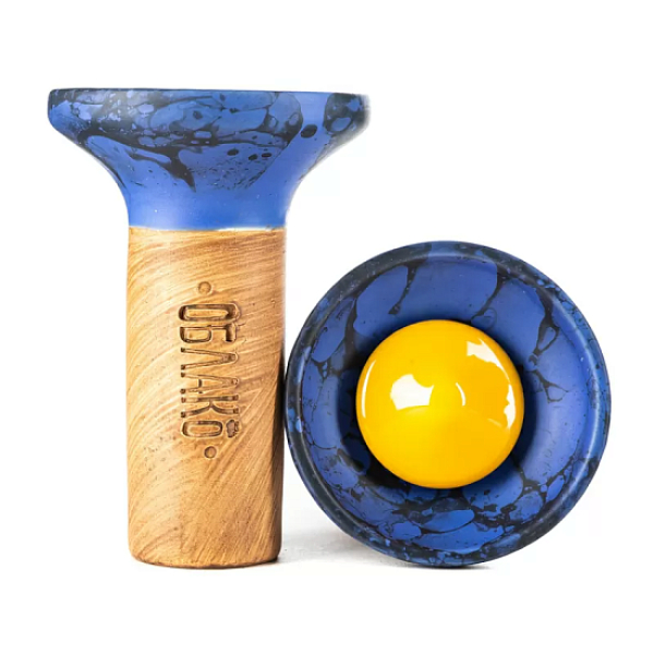 Чаша Облако Flow Yellow On Blue Black Marble в Ростове-на-Дону
