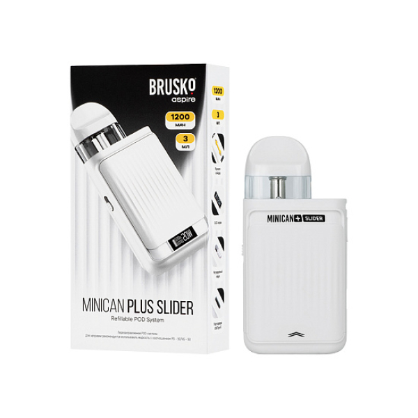 POD-система Brusko Minican      Plus Slider Белый в Ростове-на-Дону