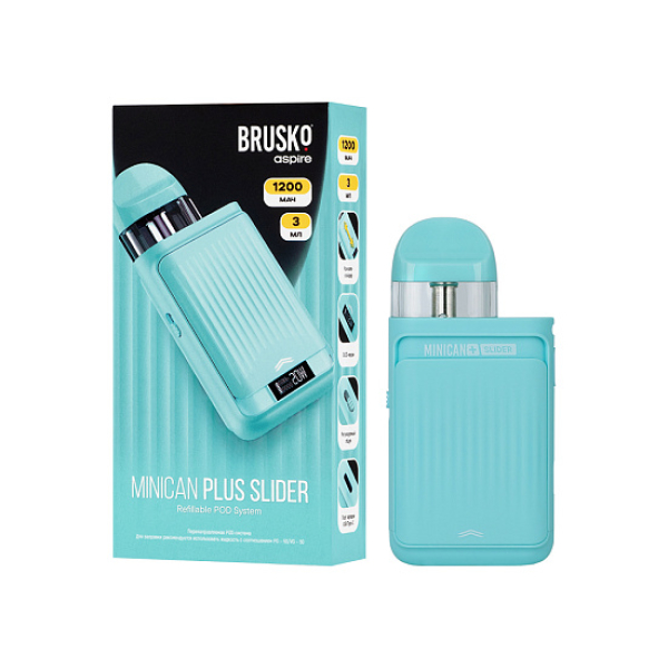 POD-система Brusko Minican      Plus Slider Бирюзовый в Ростове-на-Дону