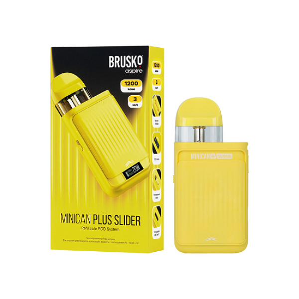 POD-система Brusko Minican      Plus Slider Жёлтый в Ростове-на-Дону