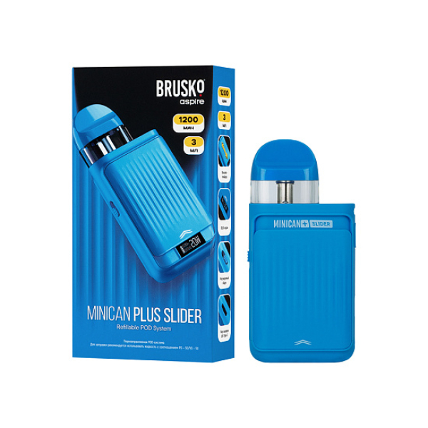 POD-система Brusko Minican      Plus Slider Синий в Ростове-на-Дону