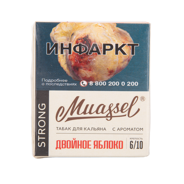 Табак Muassel Strong Двойное Яблоко 40 грамм в Ростове-на-Дону
