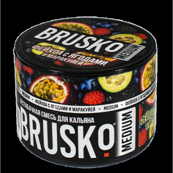 Бестабачная смесь Brusko Zero Фейхоа С Ягодами И Маракуйей 50 грамм в Ростове-на-Дону
