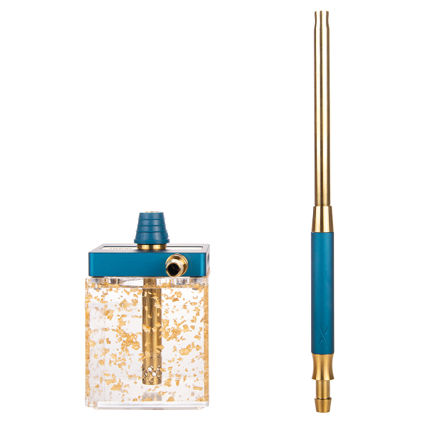 Кальян Hoob Subatom Marine Blue X Gold | Cube Mini Gold в Ростове-на-Дону