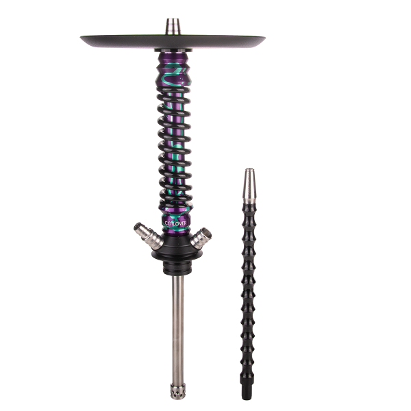 Кальян Mamay Customs Coilover Mini  Фиолетово Бирюзовый Сплеш Чёрный в Ростове-на-Дону