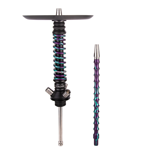 Кальян Mamay Customs Coilover Mini  Чёрный Фиолетовый/бирюзовый Сплеш в Ростове-на-Дону