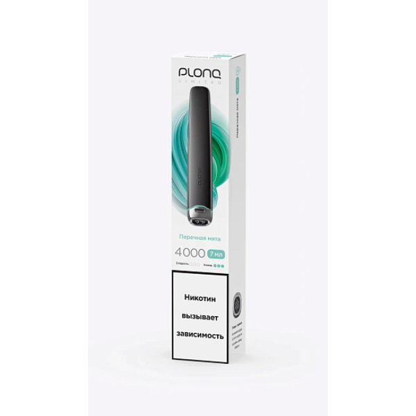 Электронка Plonq Plus Pro Black Перечная Мята 4000 затяжек в Ростове-на-Дону